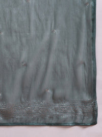 KALINI Ethnic Motifs Printed Round Neck Gotta Patti Empire Kurta With Trouser & Dupatta