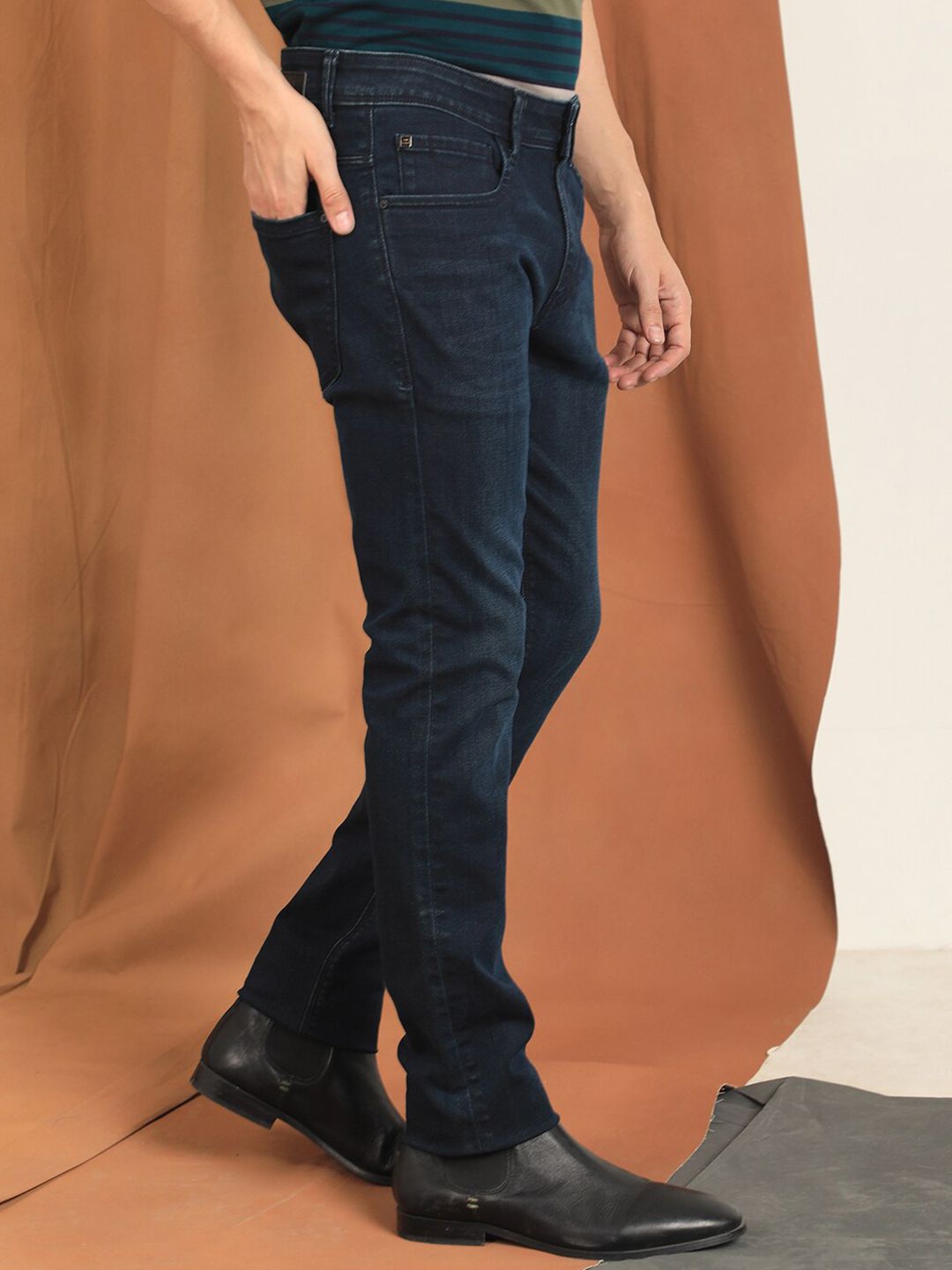 RARE RABBIT Men Grana Slim Fit Mid-Rise Jeans