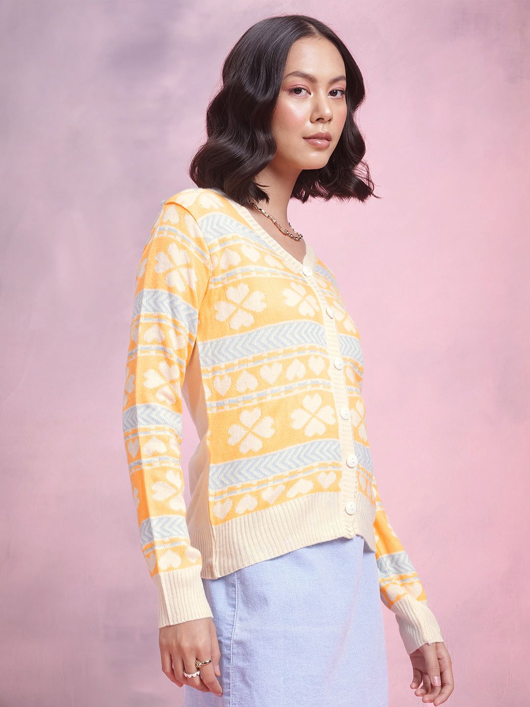 DressBerry Women Fair Isle Acrylic Cardigan