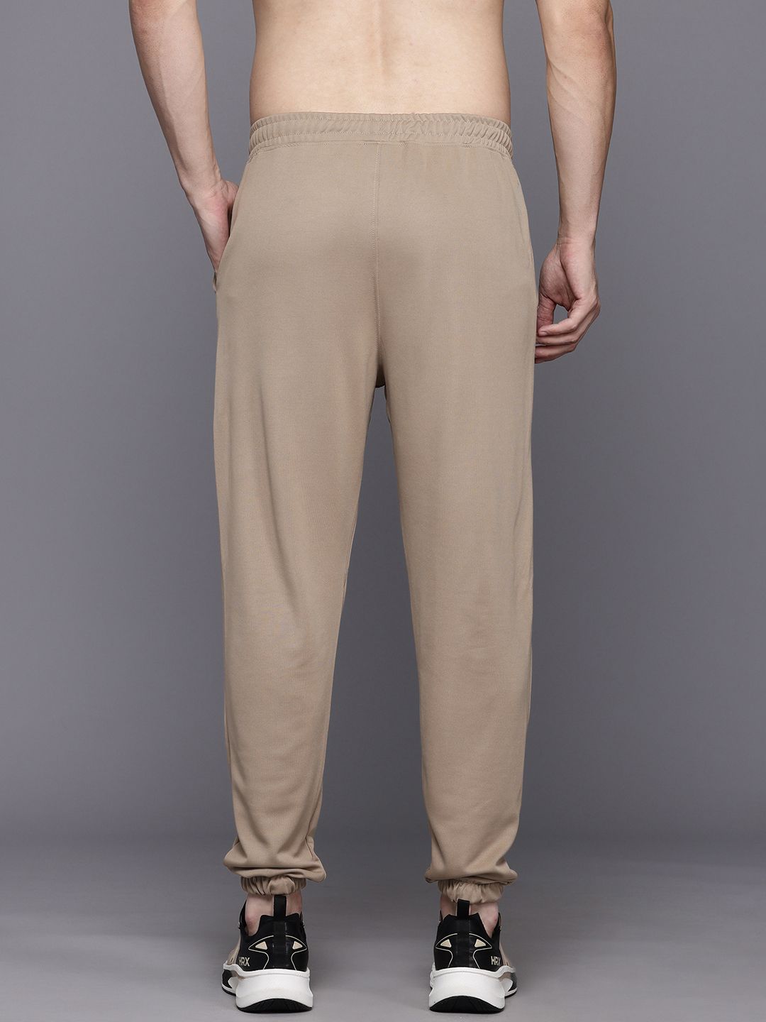 HRX by Hrithik Roshan Men Brand Logo Printed Detail Mid-Rise Rapid-Dry Training Joggers