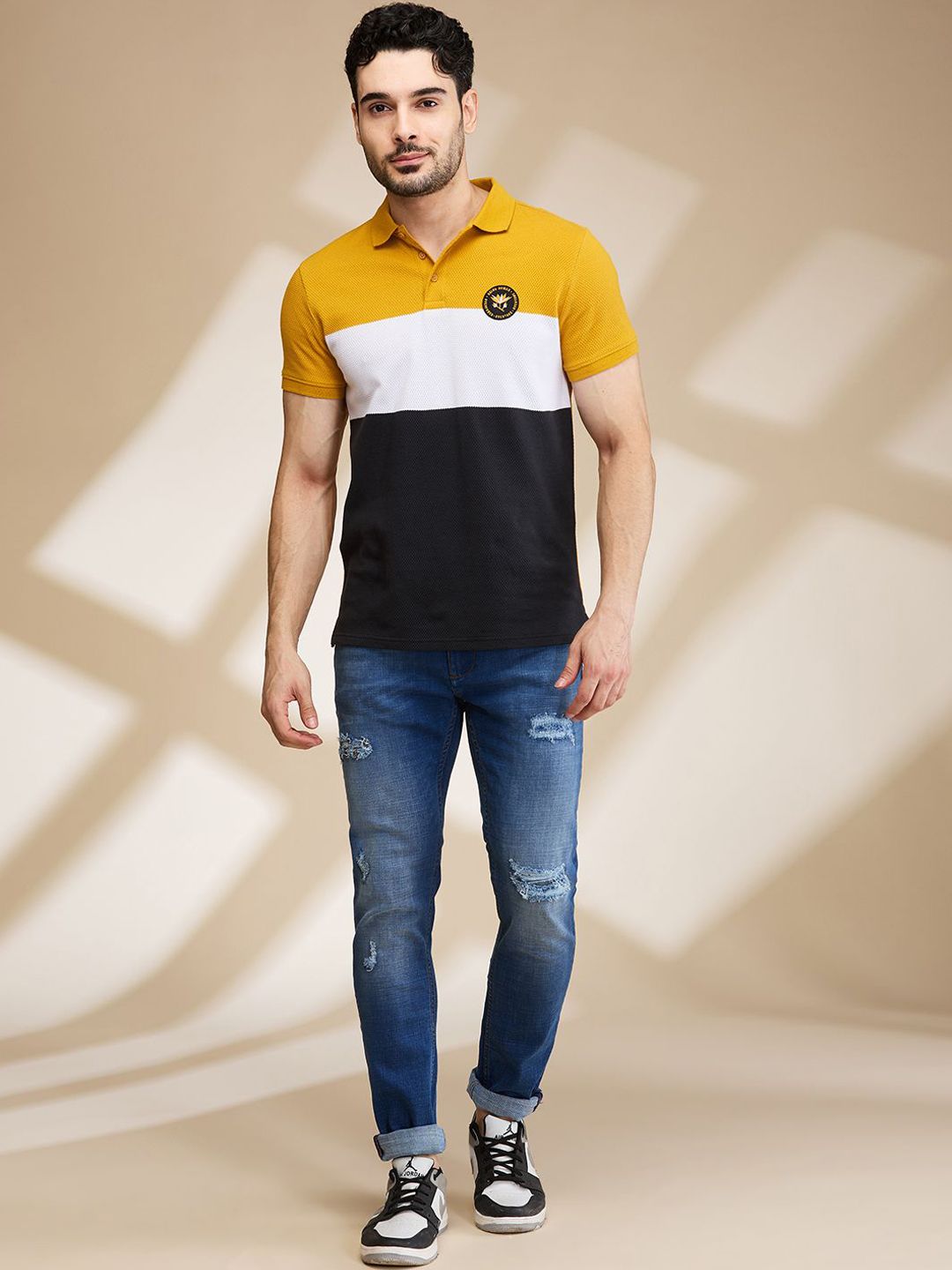 Being Human Men Slim Fit Mildly Distressed Light Fade Jeans
