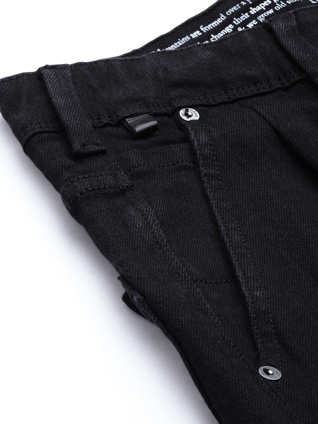 Mr Bowerbird Men Black Solid Stretchable Casual Jeans