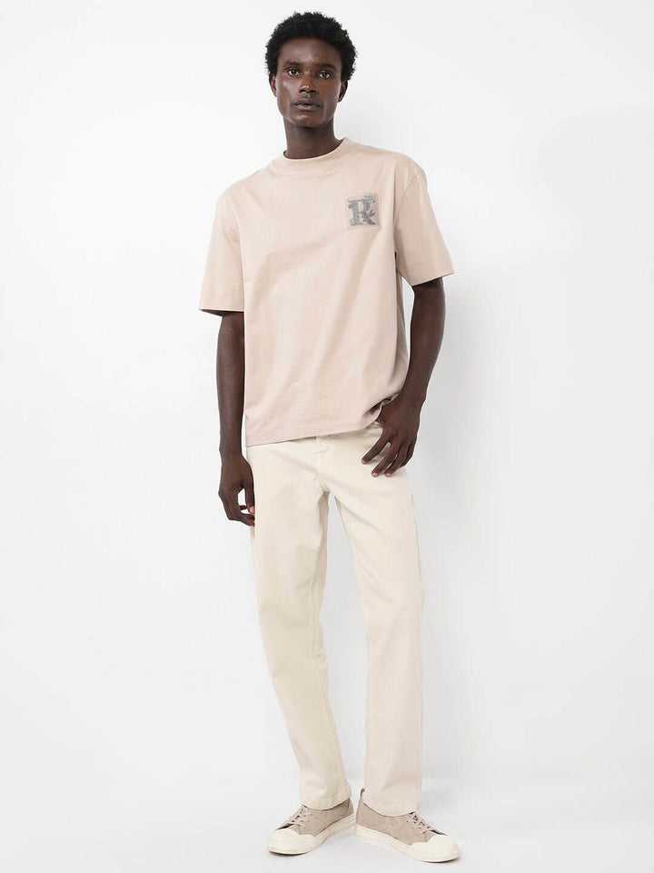 RARE RABBIT Men Yates Round Neck Oversized T-Shirt