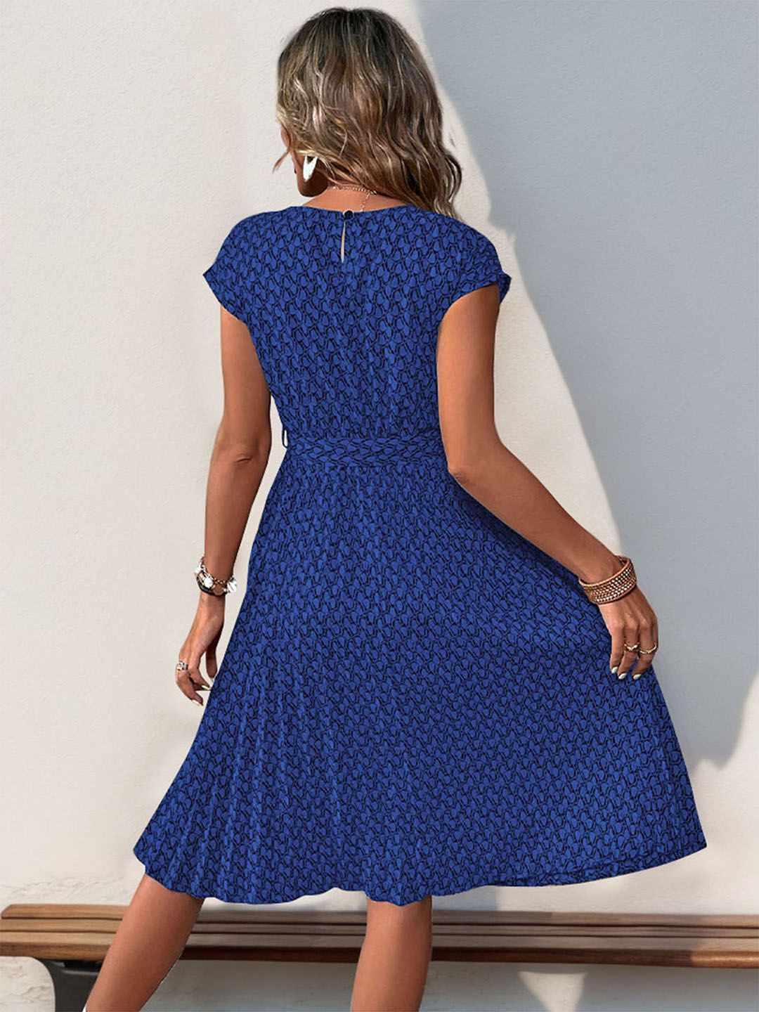 DressBerry Print Fit & Flare Dress