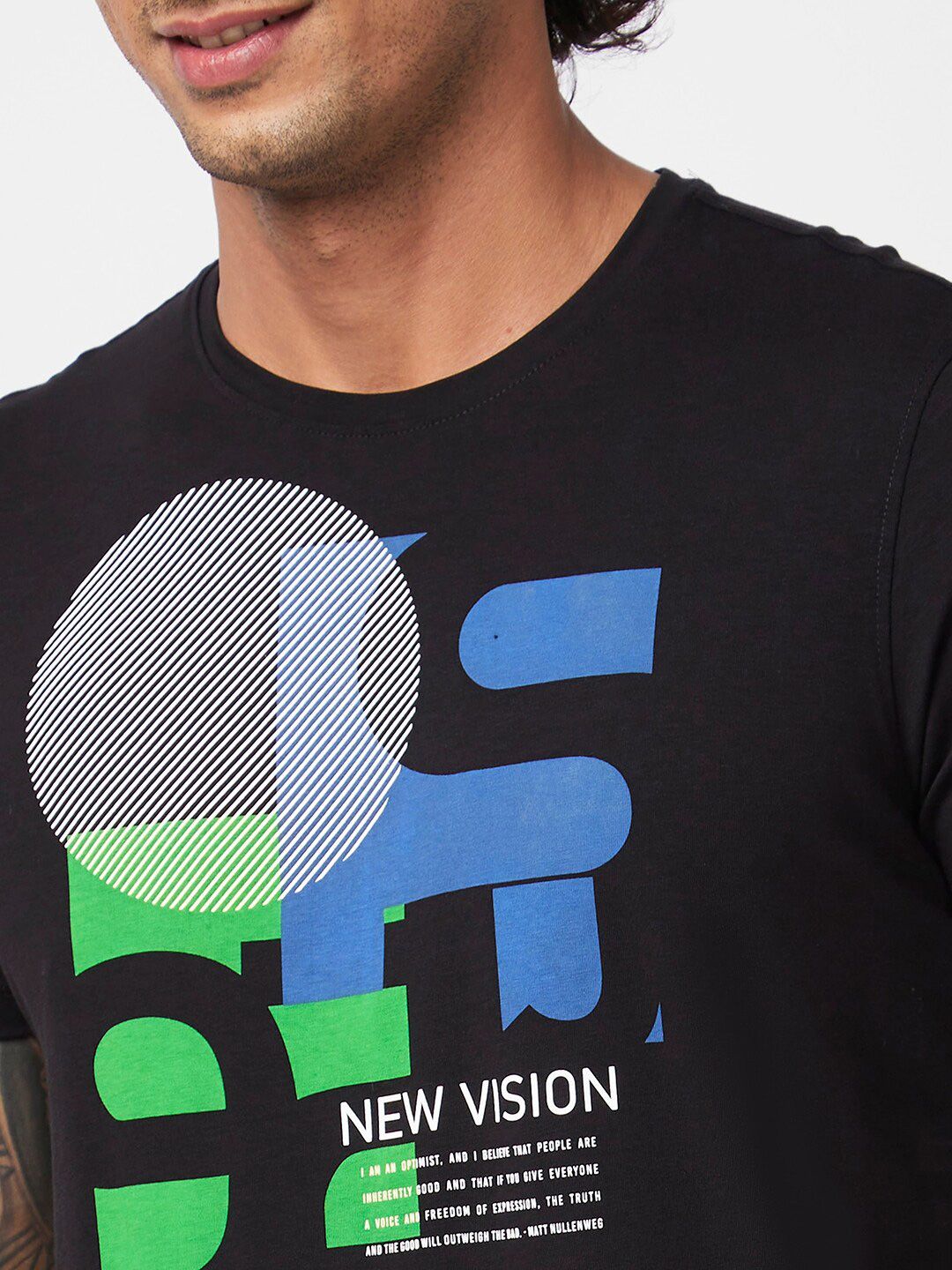 SPYKAR Typography Printed Slim Fit Cotton T-Shirt