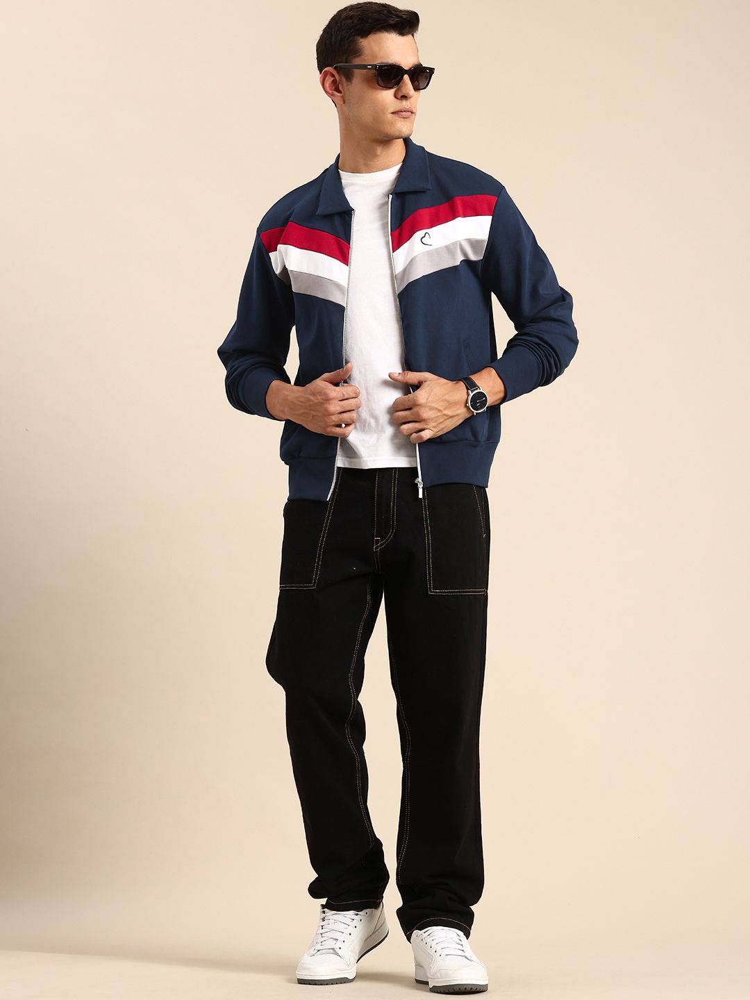 Being Human Striped Pure Cotton Sweatshirt