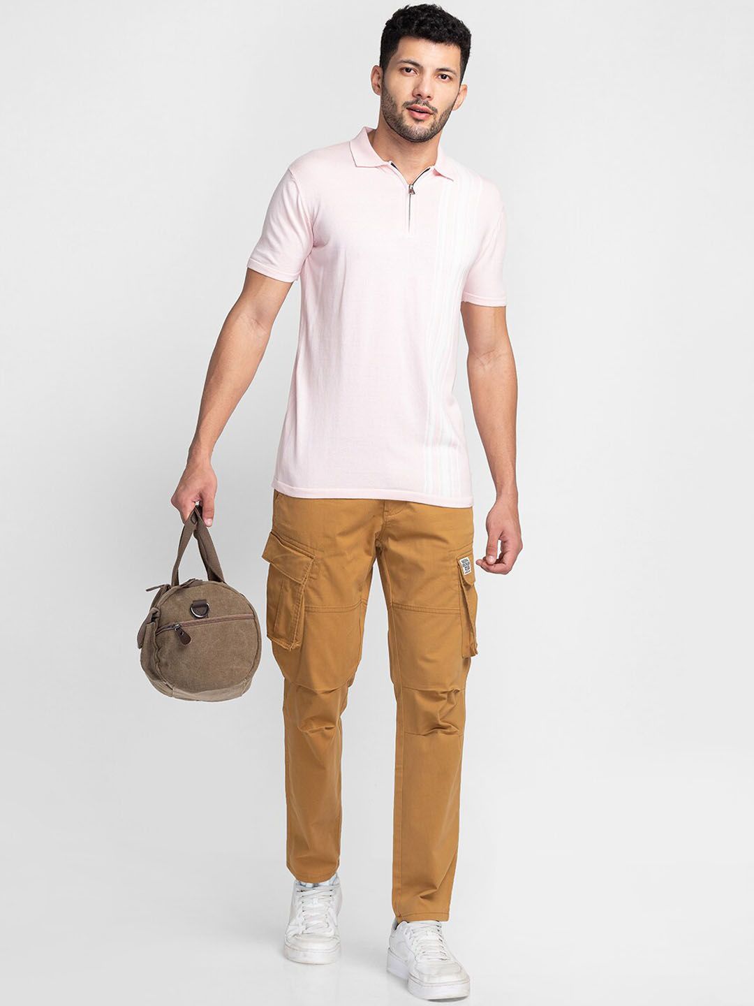 Being Human Men Slim Fit Cotton Cargos Trousers