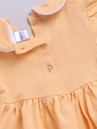 Moms Love Infant Girls Peter Pan Collar Puff Sleeve Fit & Flare Dress