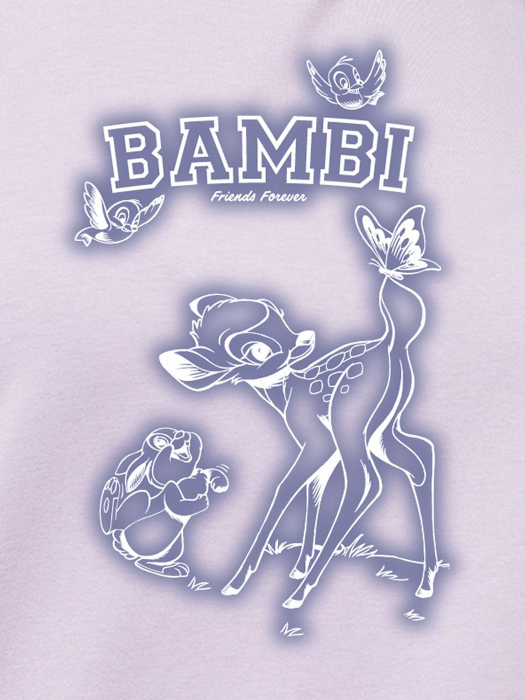 Bewakoof Women Graphic Printed Round Neck Pure Cotton Oversized Bambi T-shirt
