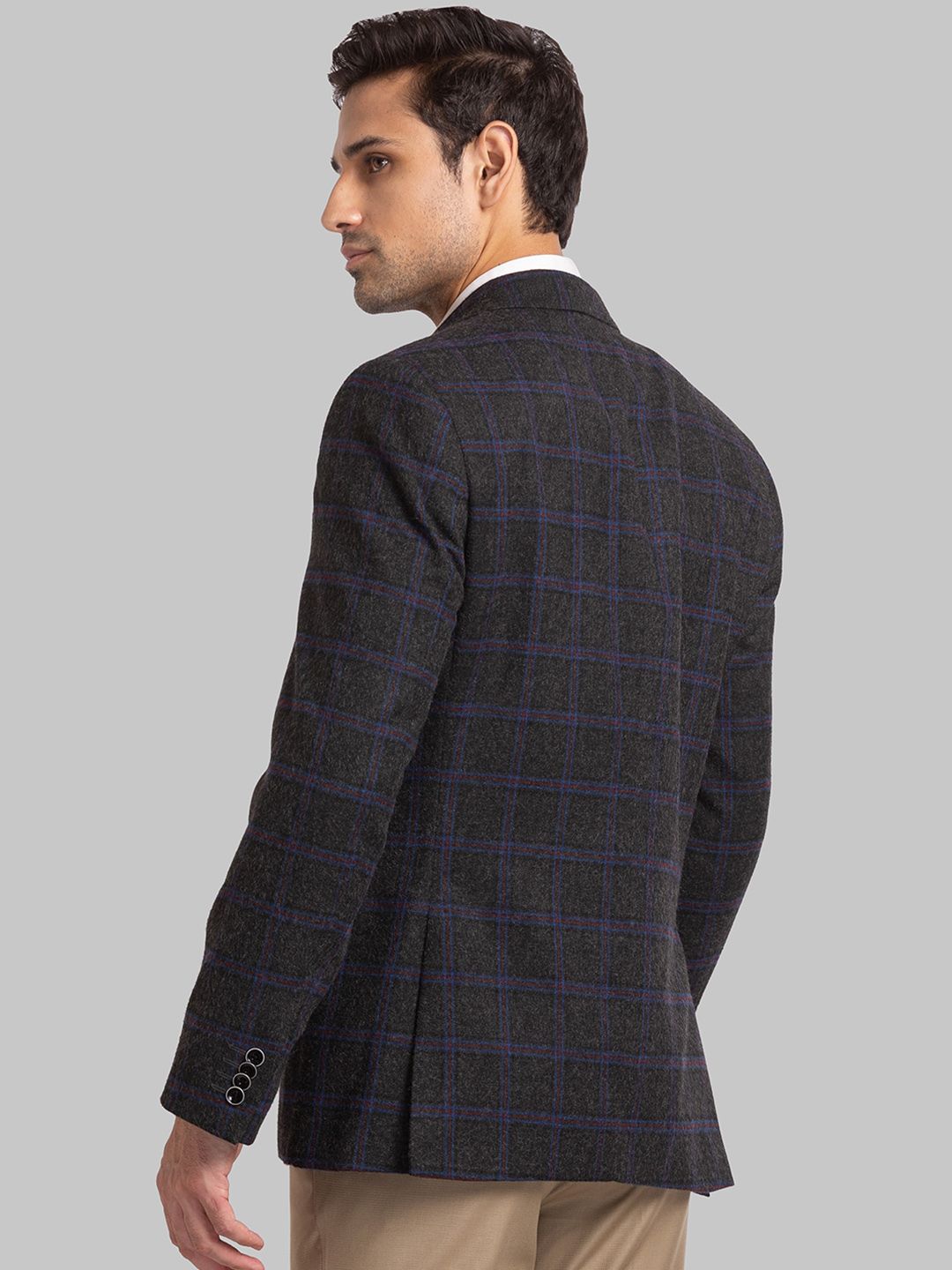 Park Avenue Men Checked Single-Breasted Formal Blazer