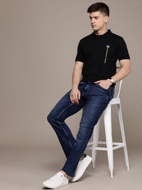 T-Shirt Kapas Kolar Polo Polo Connection Perancis dicetak