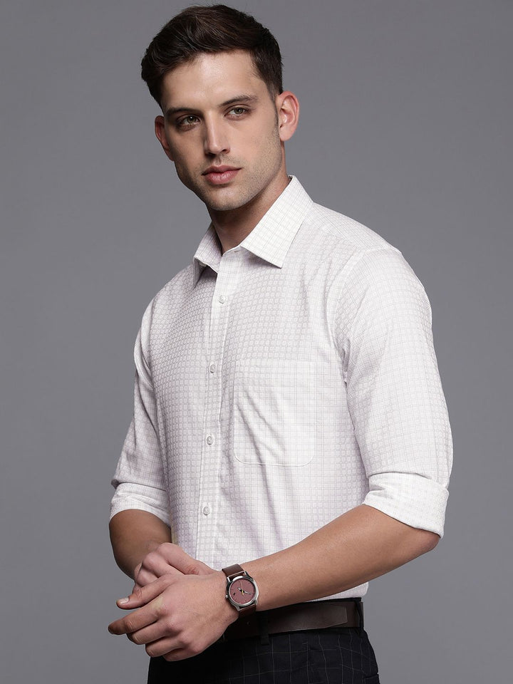 Raymond Slim Fit Checked Pure Cotton Formal Shirt