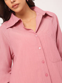 DressBerry Urban Elegance Oversized Crinkled Shirt
