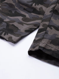 The Indian Garage Co Men Grey Printed Slim Fit Chino Shorts