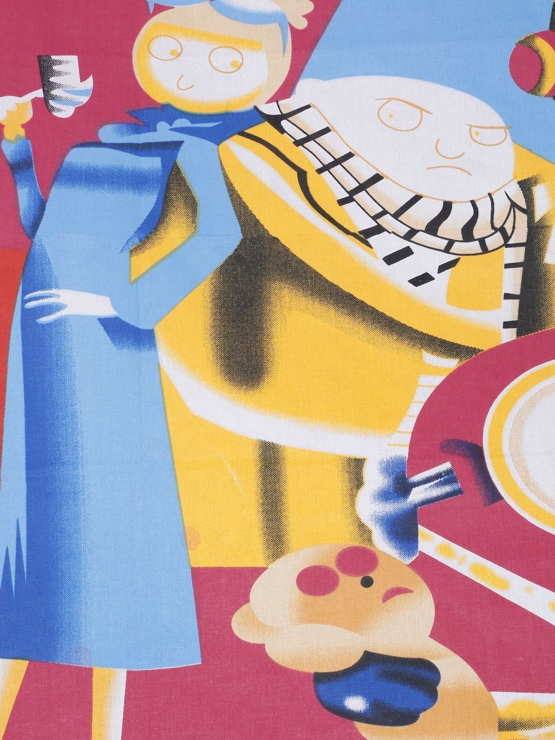KLOTTHE Kids Yellow Printed 400TC Cotton Fitted Set Cadar Bujang 2.5 m x 1.5 m
