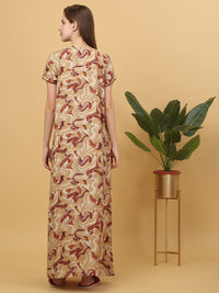 Sweet Dreams Printed pure cotton Maxi Nightdress