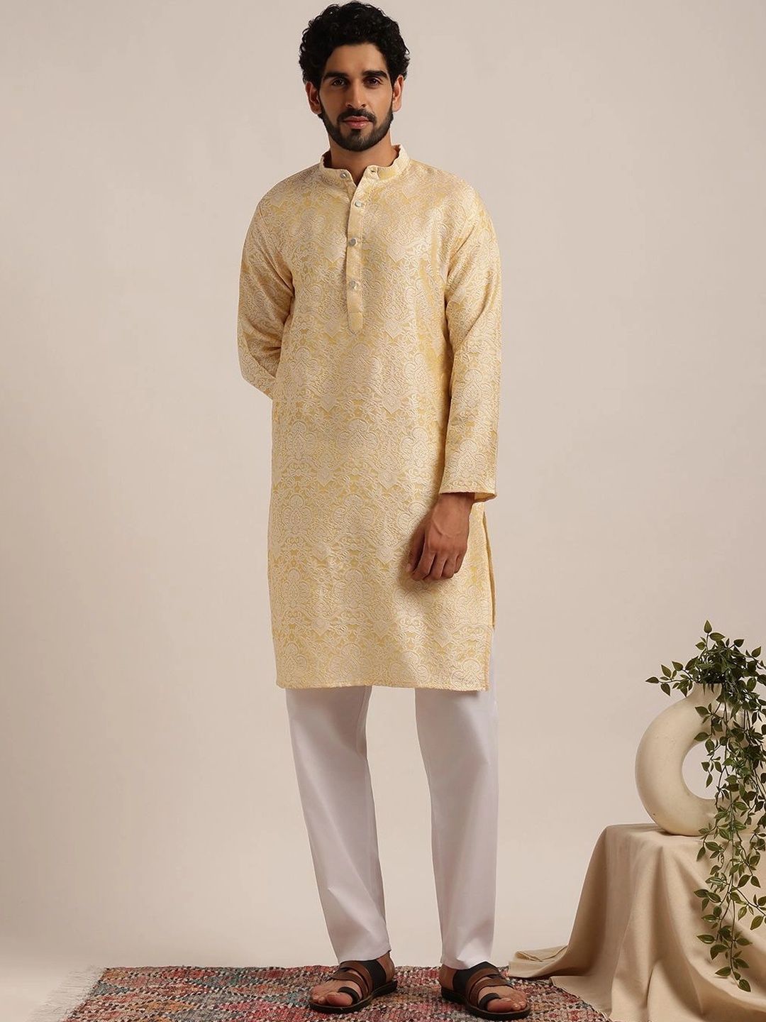 Anouk Men Self Design Kurta