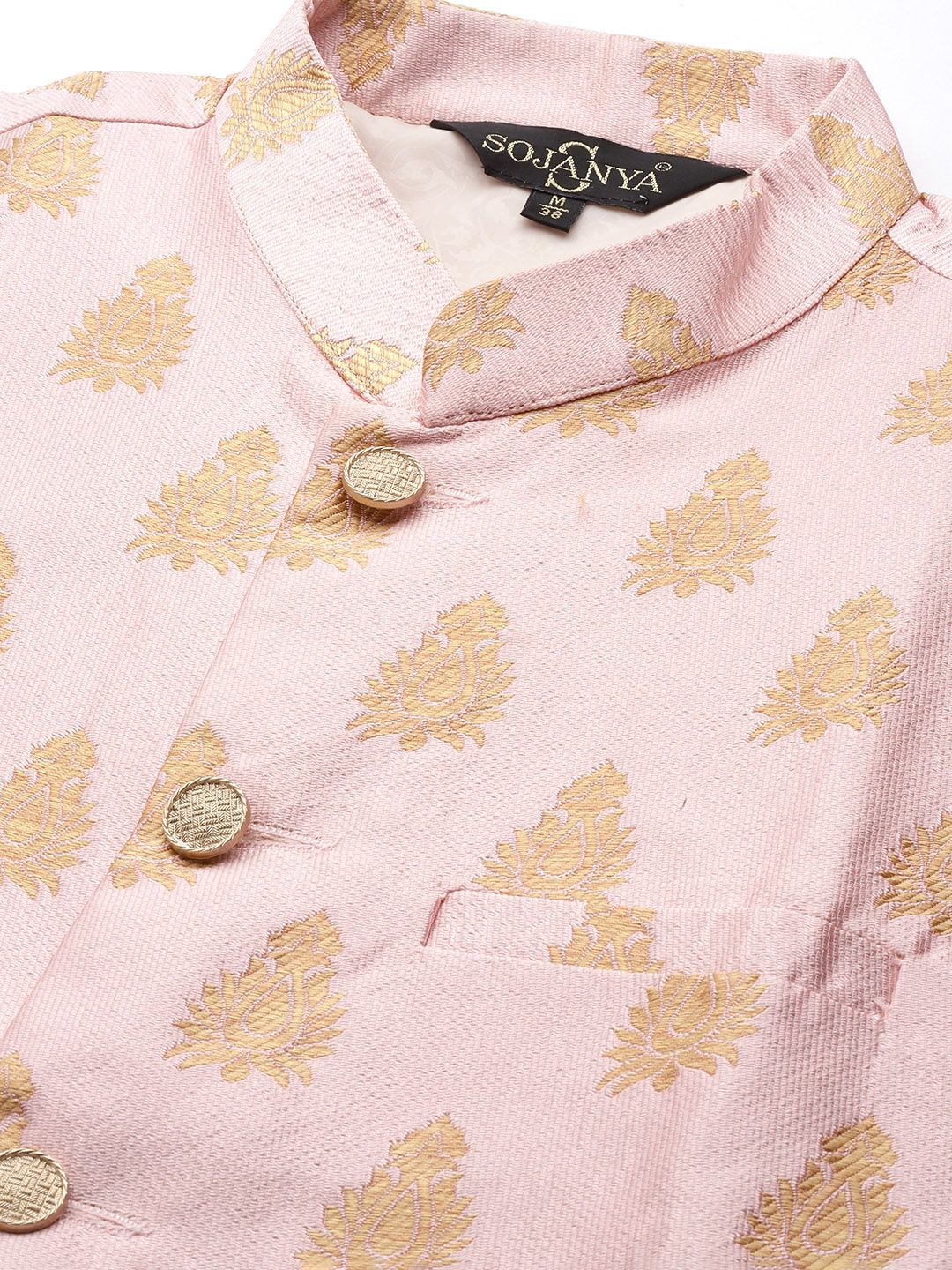 SOJANYA Kurta Motif Etnik Biru Lelaki dengan Churidar