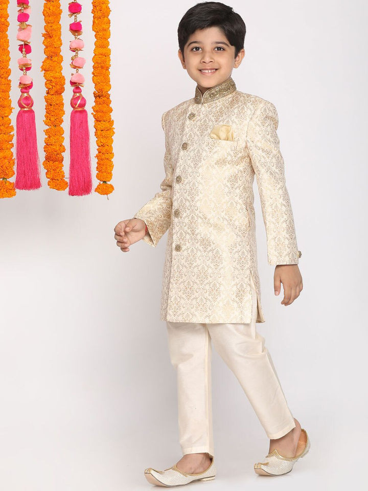 Vastramay Boys Design Reka Bentuk Slim-Fit Sherwani Set
