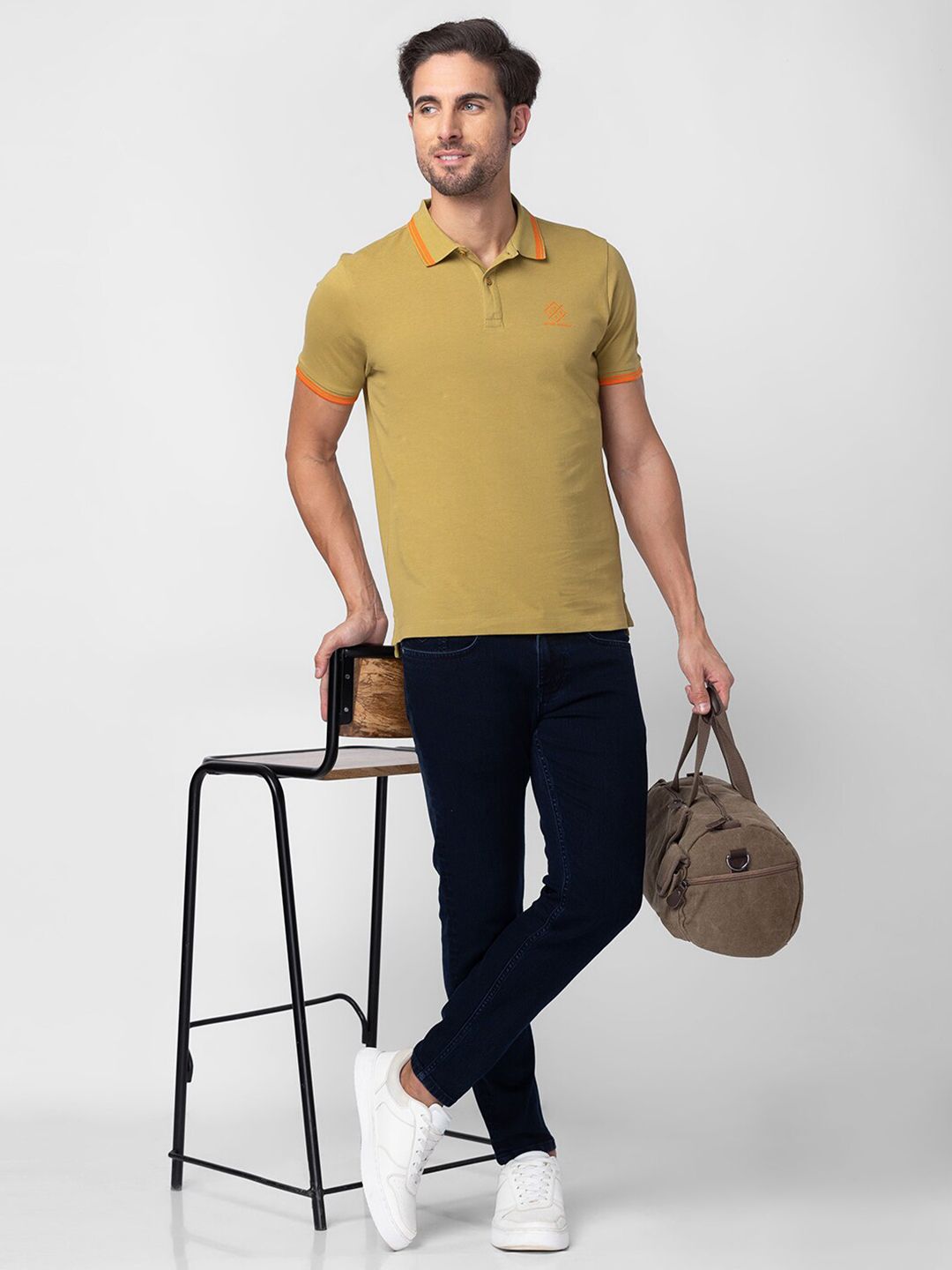Being Human Polo Collar Pure Cotton T-shirt