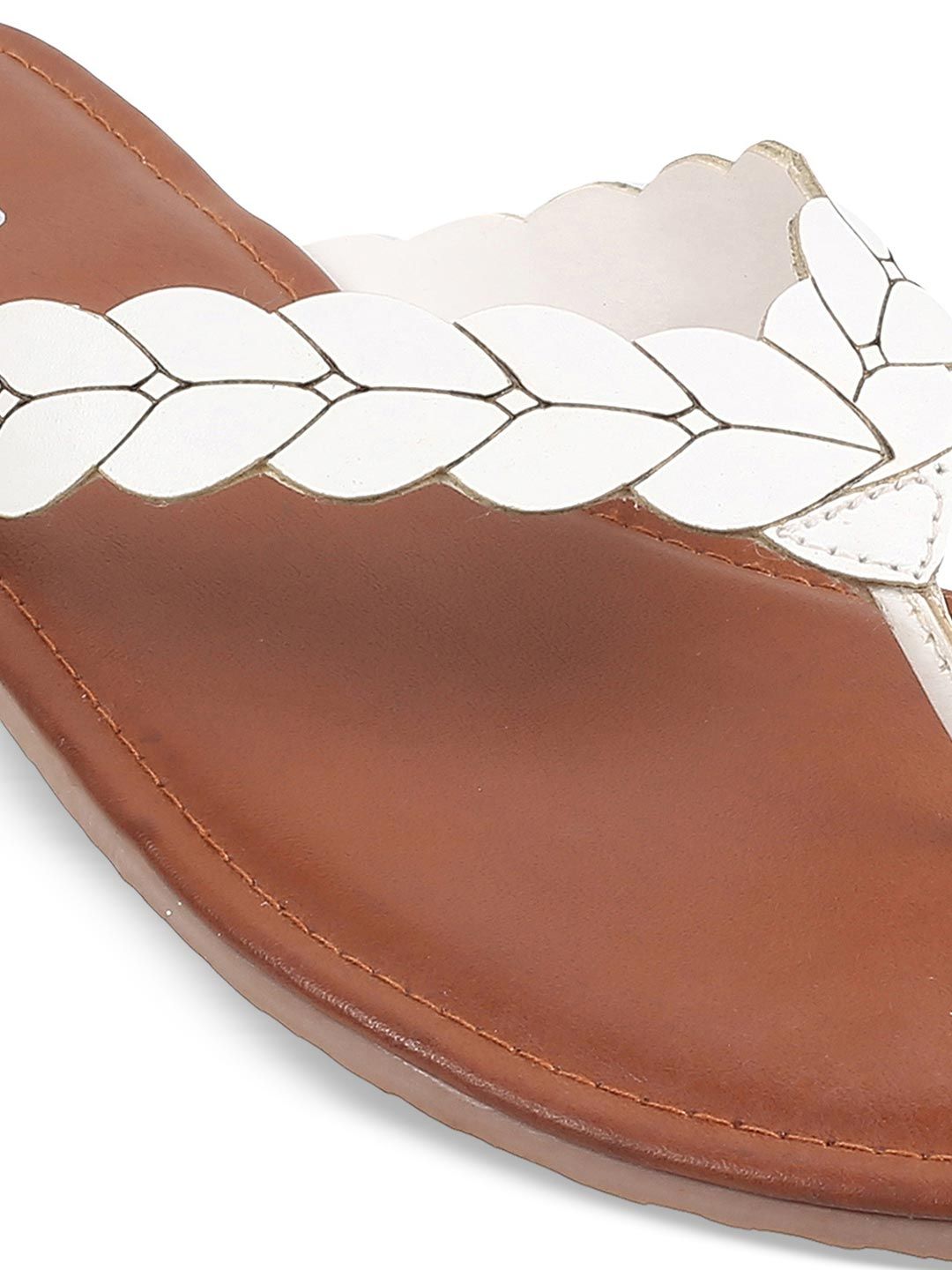 Metro Printed Open Toe Flats