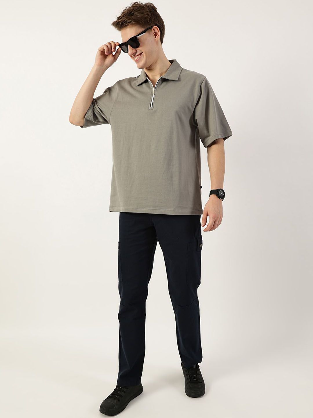 Thomas Scott Men Smart Slim Fit Mid-Rise Easy Wash Cargos