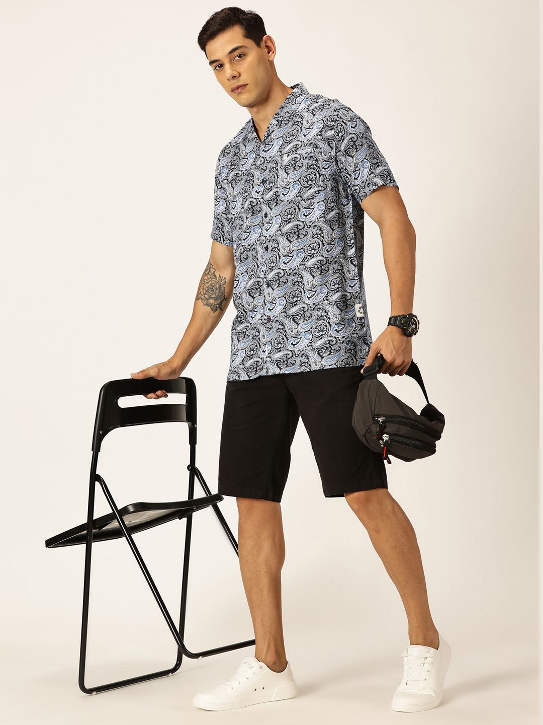 Thomas Scott Smart Ethnic Motifs Opaque Printed Casual Shirt