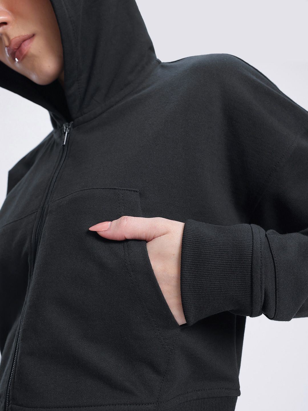 DressBerry Hooded Crop Sweatshirt