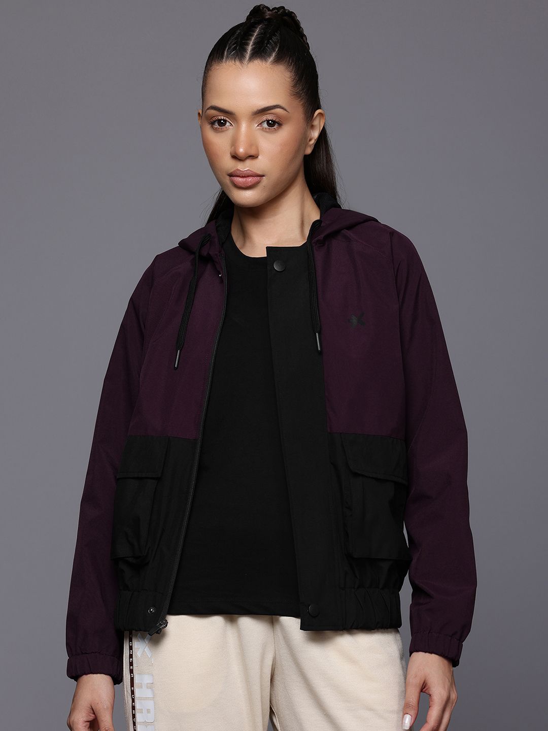 HRX by Hrithik Roshan Rapid-Dry Colourblocked Jacket