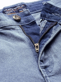 The Indian Garage Co Men Blue Slim Fit Denim Shorts