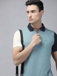 THE BEAR HOUSE Ardor Edition Men Polo Collar Applique Detail Slim Fit T-Shirt