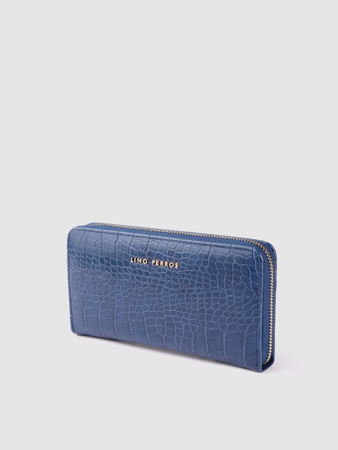 Lino Perros Women Croc Textured Zip Around Wallet