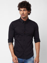 SPYKAR Spread Collar Long Sleeves Cotton Casual Shirt