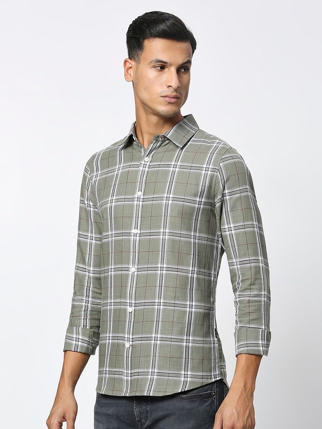 Being Human Slim Fit Tartan Checks Casual Shirt