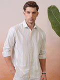 "Locomotive Premium Men Striped Relaxed   Shirt"