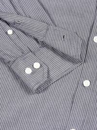 Thomas Scott Premium Fit Striped Spread Collar Roll-Up Sleeves Cotton Casual Shirt