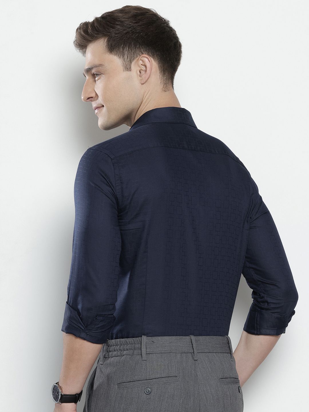 The Indian Garage Co. X Luxe Slim Fit Printed Formal Shirt