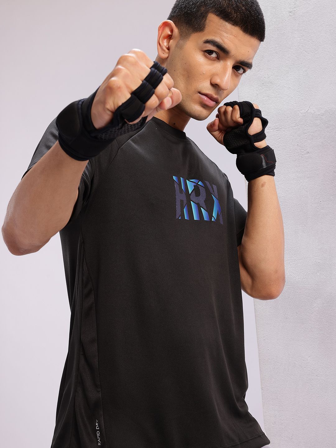 HRX by Hrithik Roshan Brand Logo Print Rapid-Dry Training T-shirt