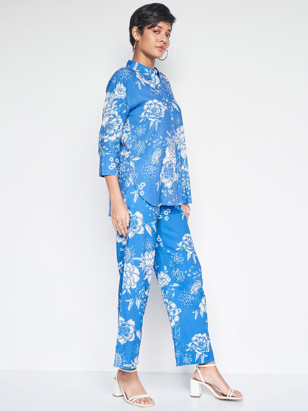 AND Floral Printed Shirt With Trousers