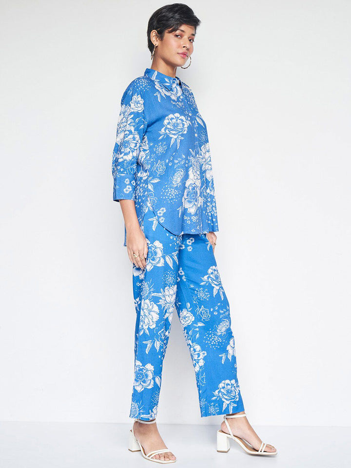 AND Floral Printed Shirt With Trousers
