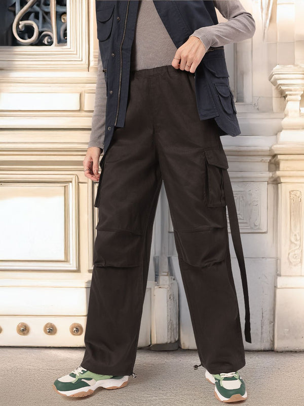 DressBerry Women Grunge Utility Parachute Cargo Trousers