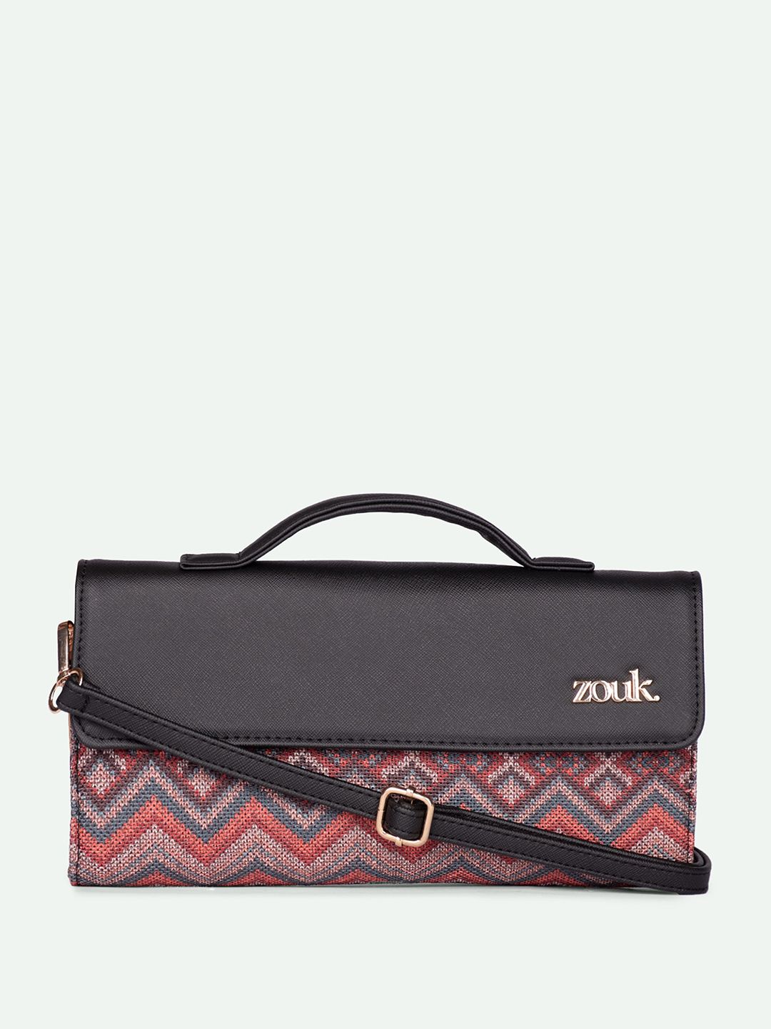 ZOUK Rhea Kapoor Gwalior Weaves Textured Water Resistant Jute Envelope Clutch