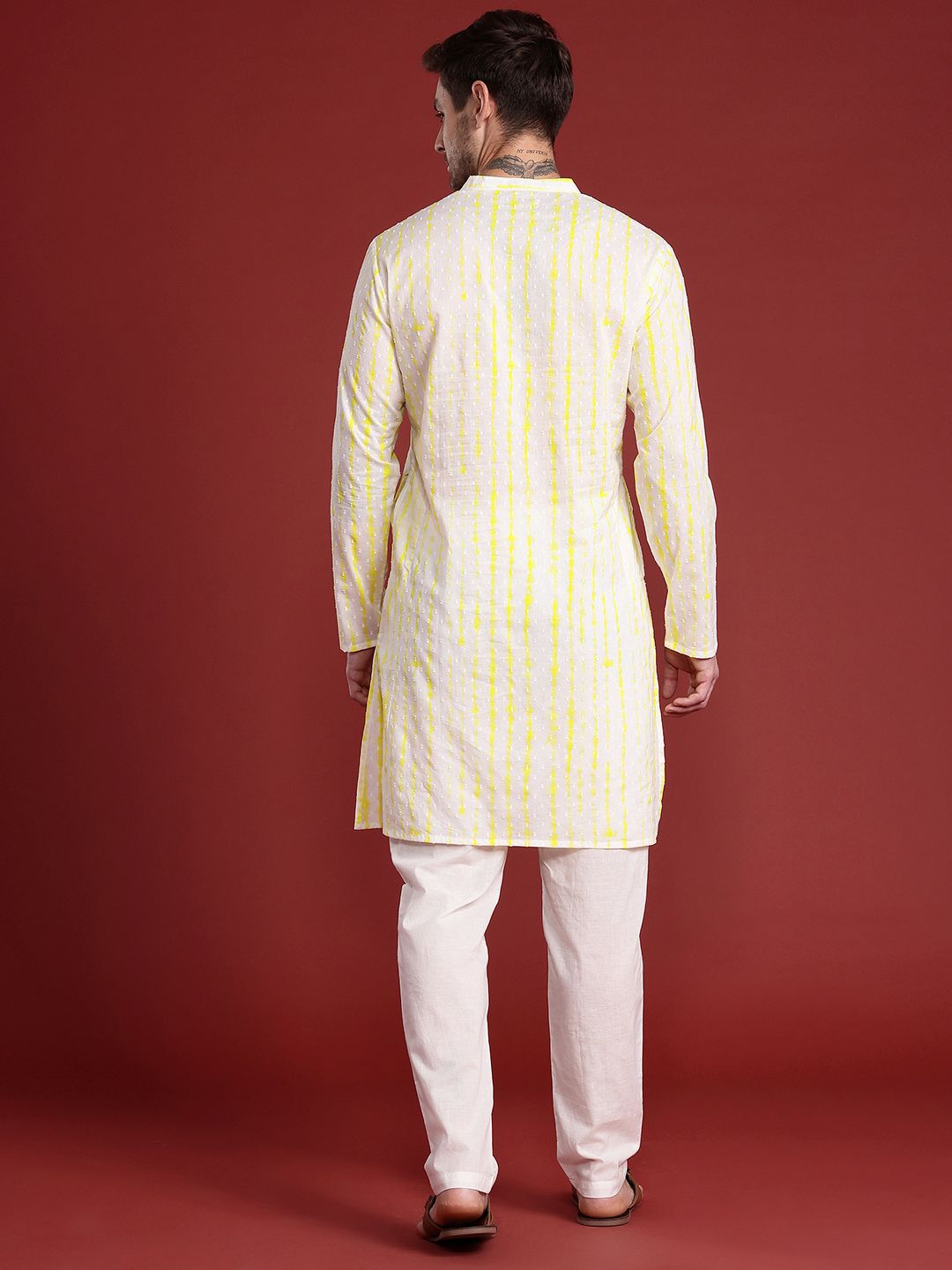 Anouk Dyed Pure Cotton Kurta with Trousers