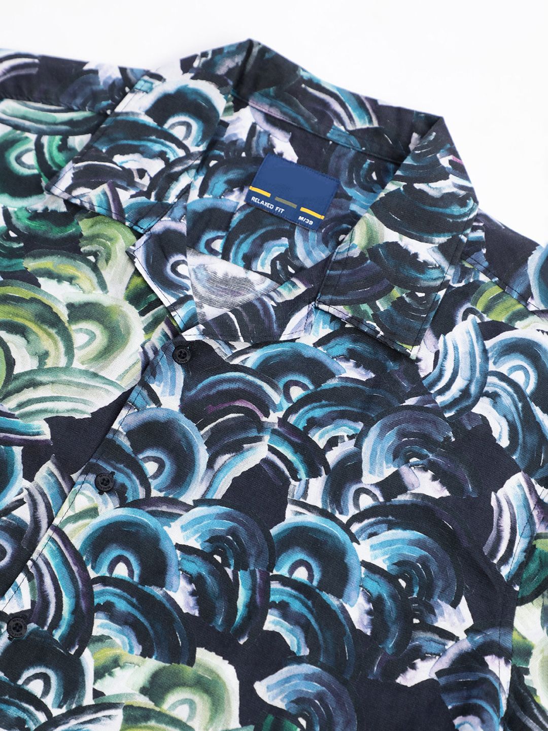 Bene Kleed Men Printed Cotton Linen Casual Shirt