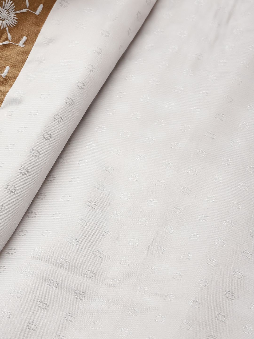 SOJANYA Lelaki Motif Etnik Zaitun Sulam Benang Kerja Kurta dengan Churidar