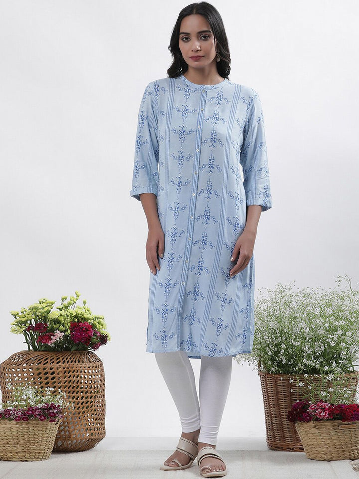 W Printed Regular Kurta with Trouser