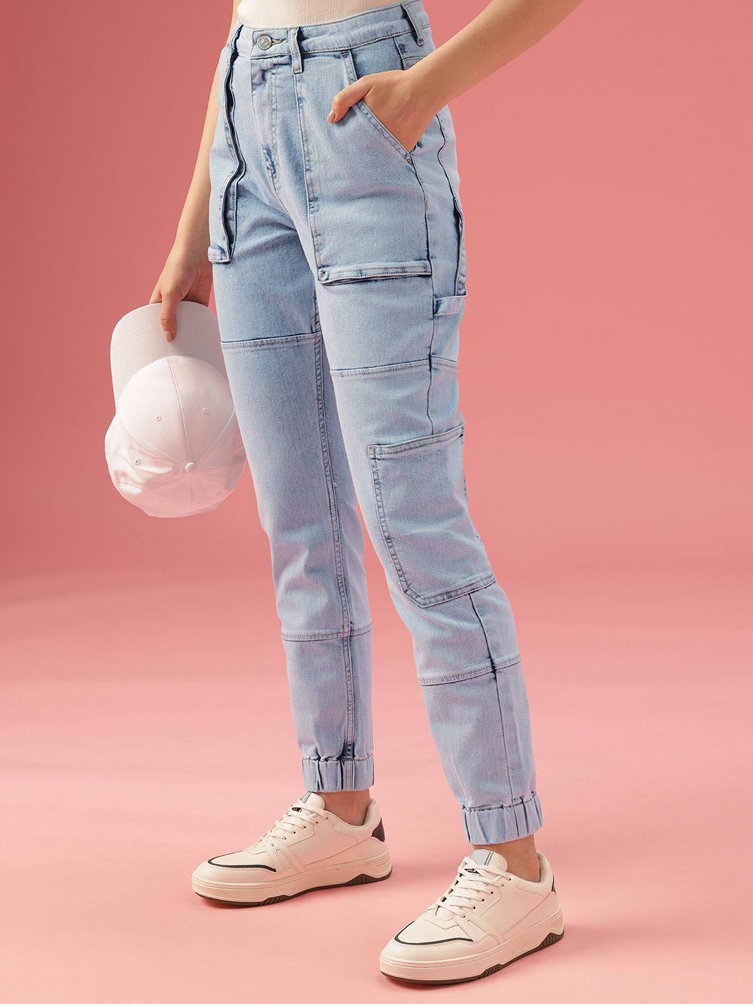 DressBerry Women Jogger High-Rise Light Fade Stretchable Jeans