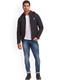 Being Human Men Black Longline Padded Jacket