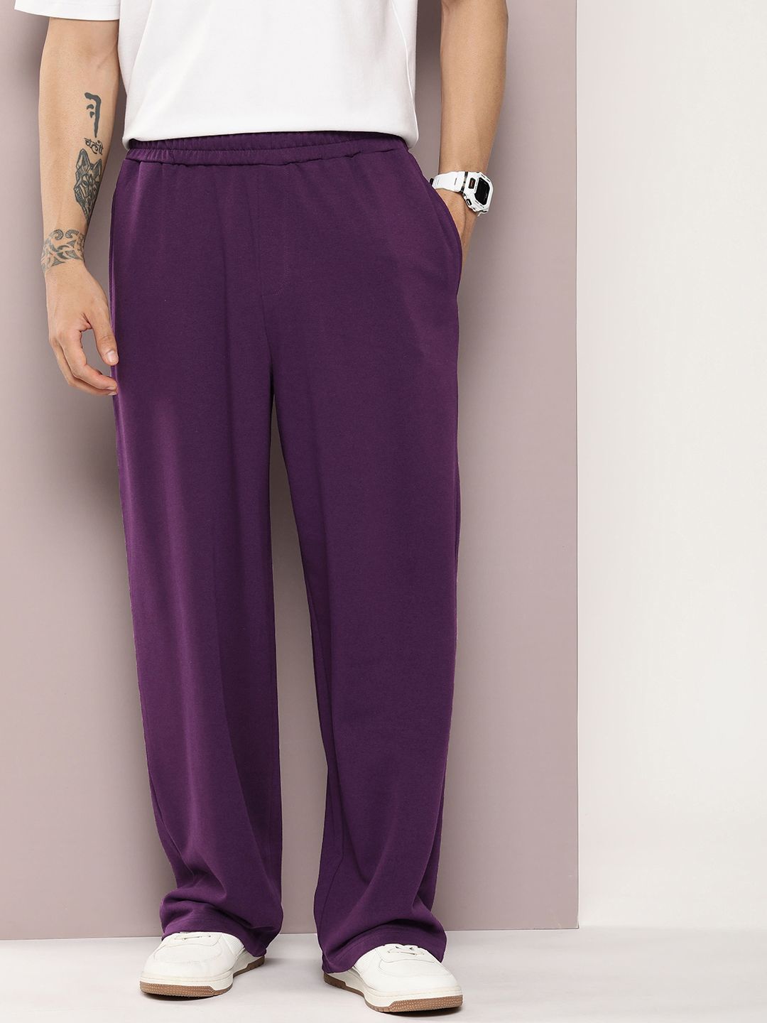 DILLINGER Men Super Soft Cotton Extra Baggy Korean Pant