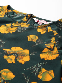 all about you Floral Print Puff Sleeve Top